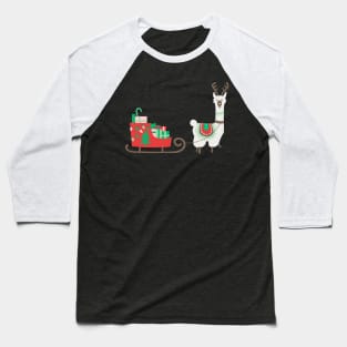 Christmas llama Baseball T-Shirt